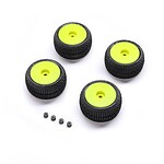 Pro-Line OE Blockade Tire Wheel Yellow Mounted: Micro-T PRO-2632