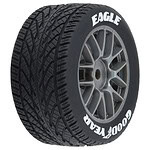 High-quality RC car tire featuring rubber tread and a silver alloy wheel for off-road racing and hobbyist use.