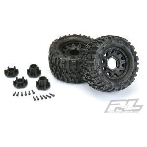 Pro-Line Trencher 2.8" Tires Mounted Black Wheels Stampede / Ruster PRO1170-10