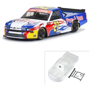 Pro-Line 1/12 Pre-Cut 2024 Chevy Silverado Truck Clear Body: Losi Nascar PRO365300