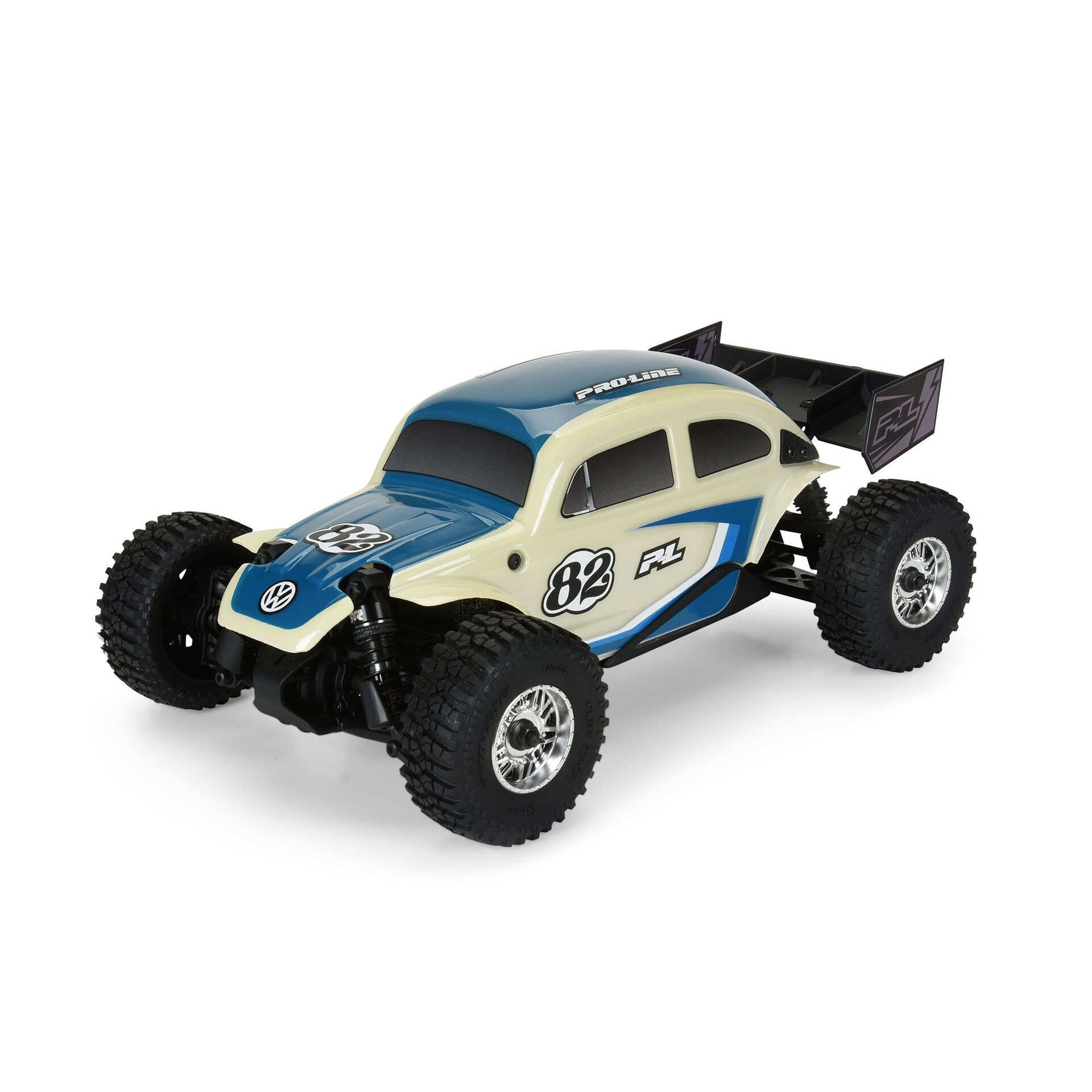 Pro-Line Arrma Typhon Grom Class 1 VW Bug Race Body Conversion Kit (Blue) w/Pre-Mounted Flat Iron Tires (4) PRO368000T1 Pre-Painted