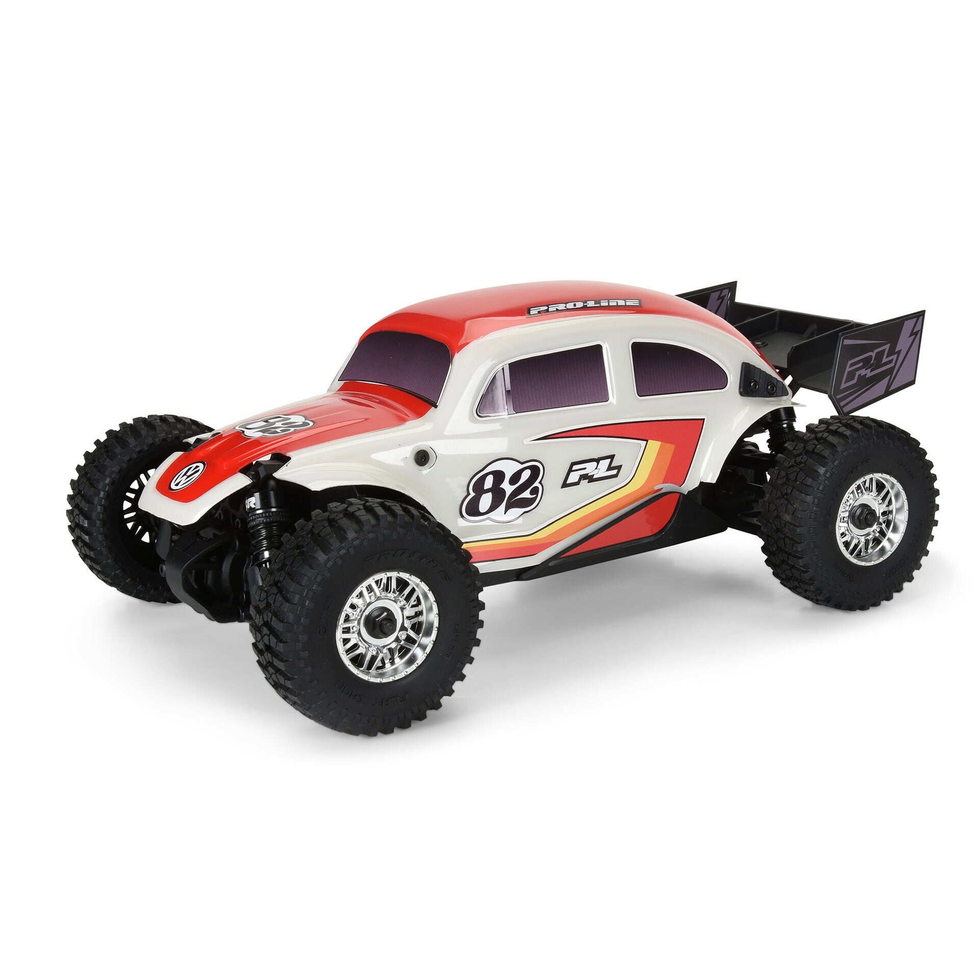 Pro-Line Class 1 VW Bug Red Race Body Conversion Kit and Flat Iron M/T Tires PRO368000T2