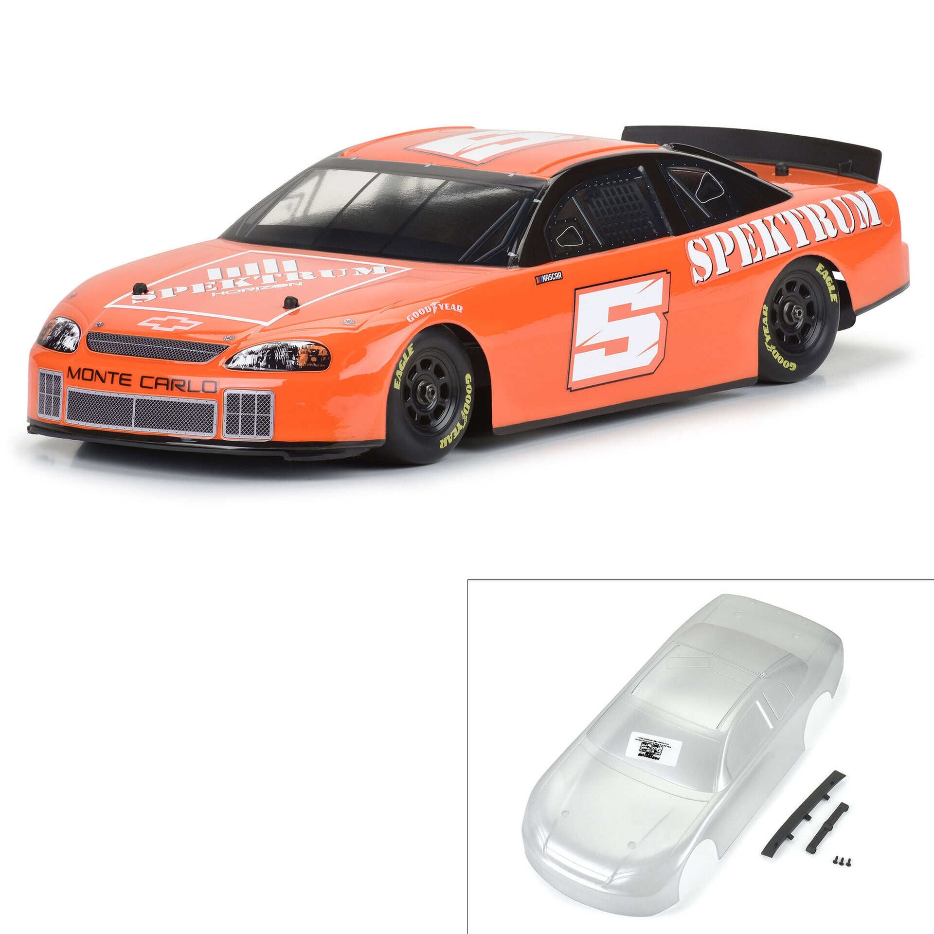 Pre-Cut 1996 1/12 Chevy Monte Carlo Losi Nascar Body (Clear)