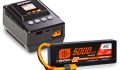 High-performance RC battery charger and 5000mAh LiPo battery for RC cars.