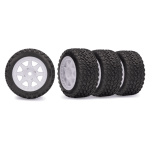 Traxxas Mini Rally Wheels w/ Rally Tires (Front & Rear) White