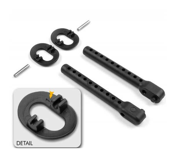X-Ray Adjustable Rear Body Mount Set (+1mm) XRA301333