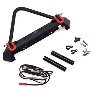 Yeah Racing Aluminum Front Stinger Bumper w/LED Light Black YEA-YA-0548