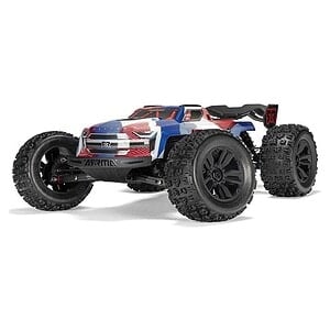 High-performance RC off-road vehicle with durable tires and sleek design for rugged terrains.
