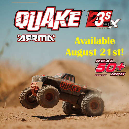 Arrma Quake 223S DSC Monster Truck Arrives August 21st!