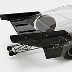 Bittydesign EKANUS Pro Drag Outlaw Racing Wing Set (Clear) BDYDG-EKAW