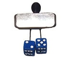 CRE8VE RC Drift Car 3D Printed Rearview Mirror w/ Hanging Dice CRE8-PART80 - bluedice2 CRE8VE RC Drift Car 3D Printed Rearview Mirror w/ Hanging Dice CRE8-PART80