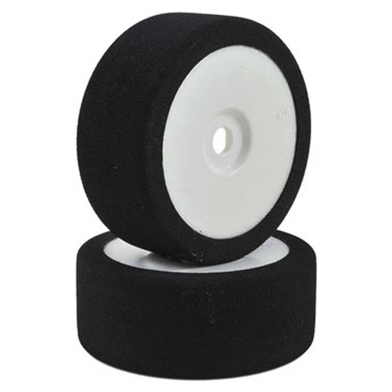 BSR 1/8 35 Shore 17mm Hex Mounted GT Foam Tire On White Dish Wheels BSRC8035