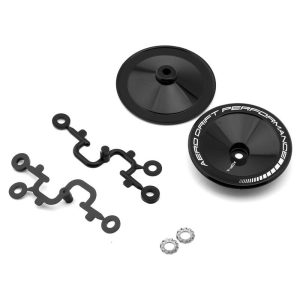 DS Racing Sloped Aero Drift Wheel Covers (Black) (2) (Drift Element Wheels) DS-ADP-AB-WF