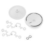 DS Racing Sloped Aero Drift Wheel Covers (White) (2) (Drift Element Wheels) DS-ADP-AW-BF