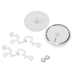 DS Racing Flat Aero Drift Wheel Covers (White) (2) (Drift Element Wheels) DS-ADP-BW-BF