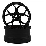 DS Racing Feathery Split Spoke Drift Wheels (Matte Black) (2) (6mm Offset) w/12mm Hex DSC-DF-004
