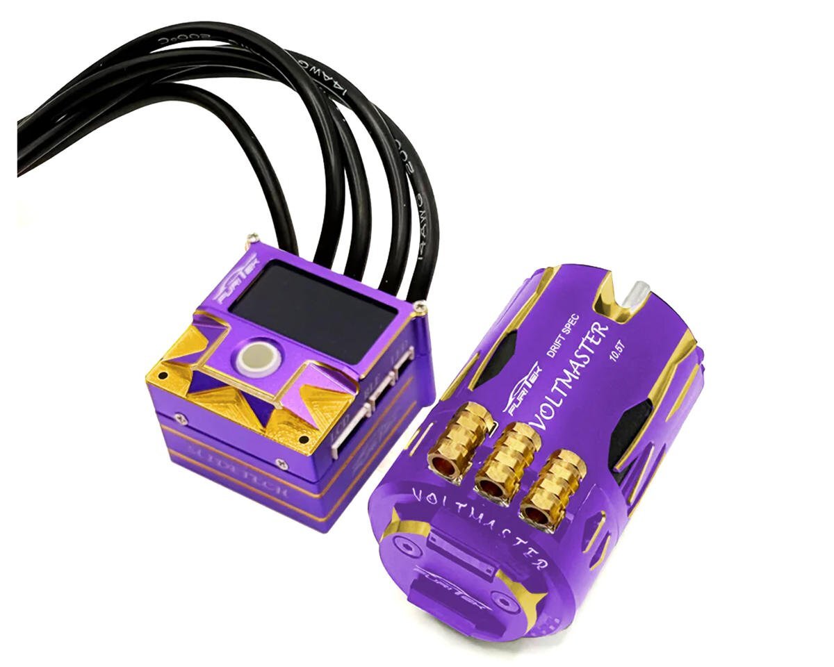 Furitek SlideVolt 1/10 Drift Sensored Brushless ESC & Motor Combo Purple FTK-FUR-2657