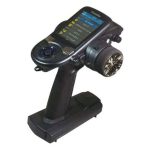 Radio control transmitter for RC cars for precise remote driving.