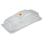 Clear RC car body shell for remote control vehicles. Durable, lightweight, perfect for racing or customizing RC cars.