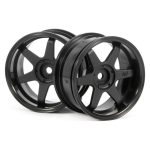 HPI Racing TE37 Wheels 26mm-6mm Offset Black Fits 26mm Tire HPI3846
