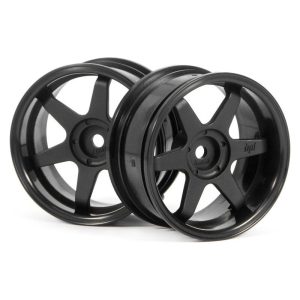 HPI Racing TE37 Wheels 26mm-6mm Offset Black Fits 26mm Tire HPI3846