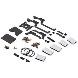 Injora Carbon Fiber Universal LCG Chassis Frame Kit for Traxxas TRX-4M w/Double Decker Tray INJ4M-89-103