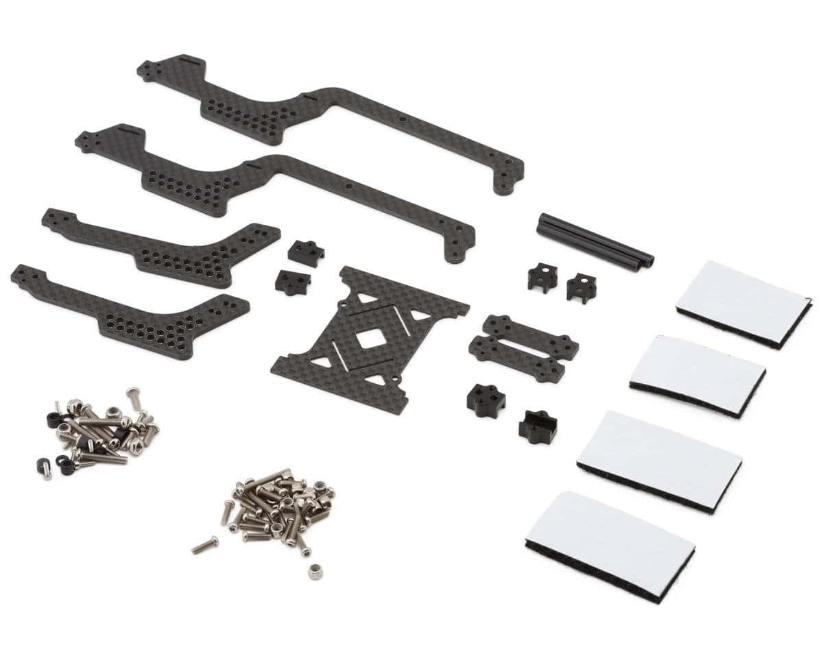 Injora Carbon Fiber Universal LCG Chassis Frame Kit for Traxxas TRX-4M