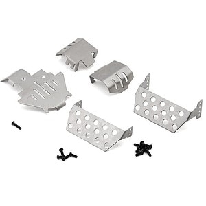 Injora Stainless Steel Skid Plate & Axles Armor for Traxxas TRX-4 INJCRAW18332_ALL