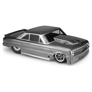 Detailed RC car replica of classic Ford Mustang muscle car for remote control enthusiasts.