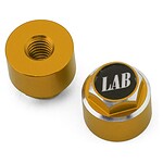 LAB Aluminum 4mm Capped Wheel Nuts (Gold/Black) (2)