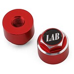 LAB Aluminum 4mm Capped Wheel Nuts (Red/Black) (2)