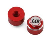 LAB Aluminum 4mm Capped Wheel Nuts (Red/White) (2) LWH-LP-044