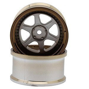 LAB Meister L1 1/10 Drift Wheels (Bronze/Silver) (2) (8mm Offset) w/12mm Hex LWH-LW-0508BRSA