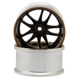LAB Work Emotion CR3P 1/10 Drift Wheels (Matte Carbon/Bronze) (2) (8mm Offset) w/12mm Hex LWH-LW-0608CBRA
