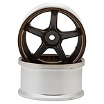 LAB Work Emotion T5R 1/10 2-Piece Concave Drift Wheels (Bronze/Grey) (2) (6mm Offset) w/12mm Hex