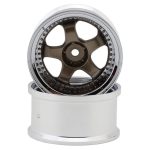LAB Work Meister S1 1/10 3-Piece Drift Wheels (Bronze/Metallic) (2) (6mm Offset) w/12mm Hex