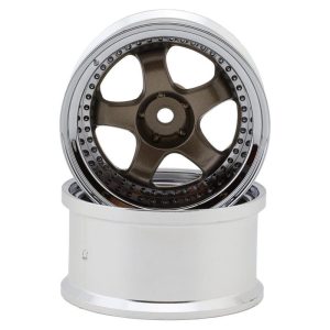 LAB Work Meister S1 1/10 3-Piece Drift Wheels (Bronze/Metallic) (2) (6mm Offset) w/12mm Hex