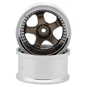 LAB Work Meister S1 1/10 3-Piece Drift Wheels (Bronze/Metallic) (2) (8mm Offset) w/12mm Hex