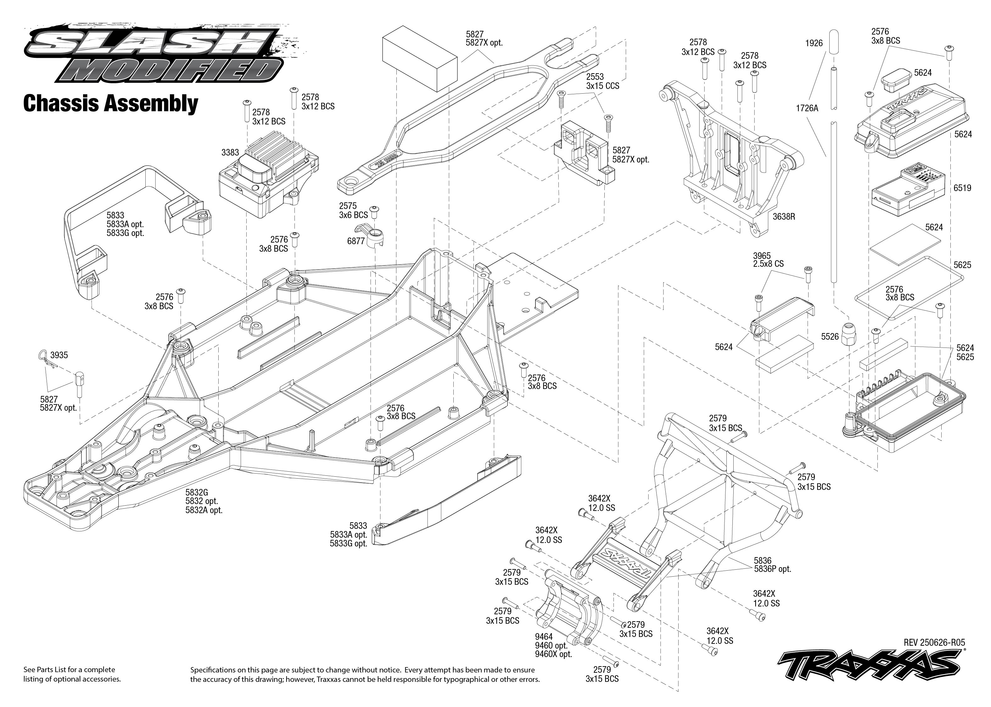 1/10 Dirt Oval Slash Mofified BL-2s Orange 2 Slash Modified TQi 103054 4 Chassis Assembly