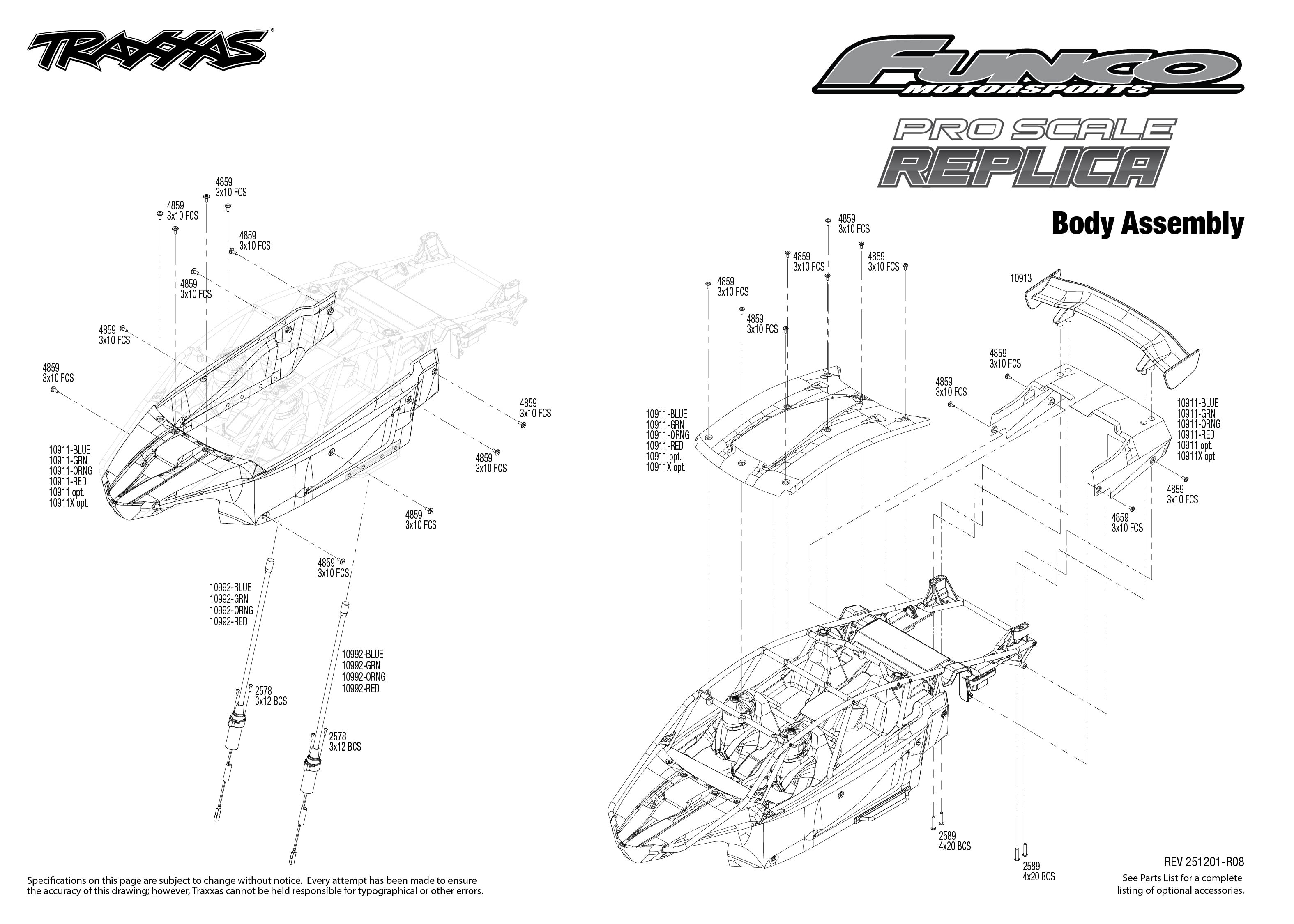 1/7 Traxxas Funco Pro Scale 2WD Brushless RTR Sand Car Green 1 X Truck Funco Body Assembly