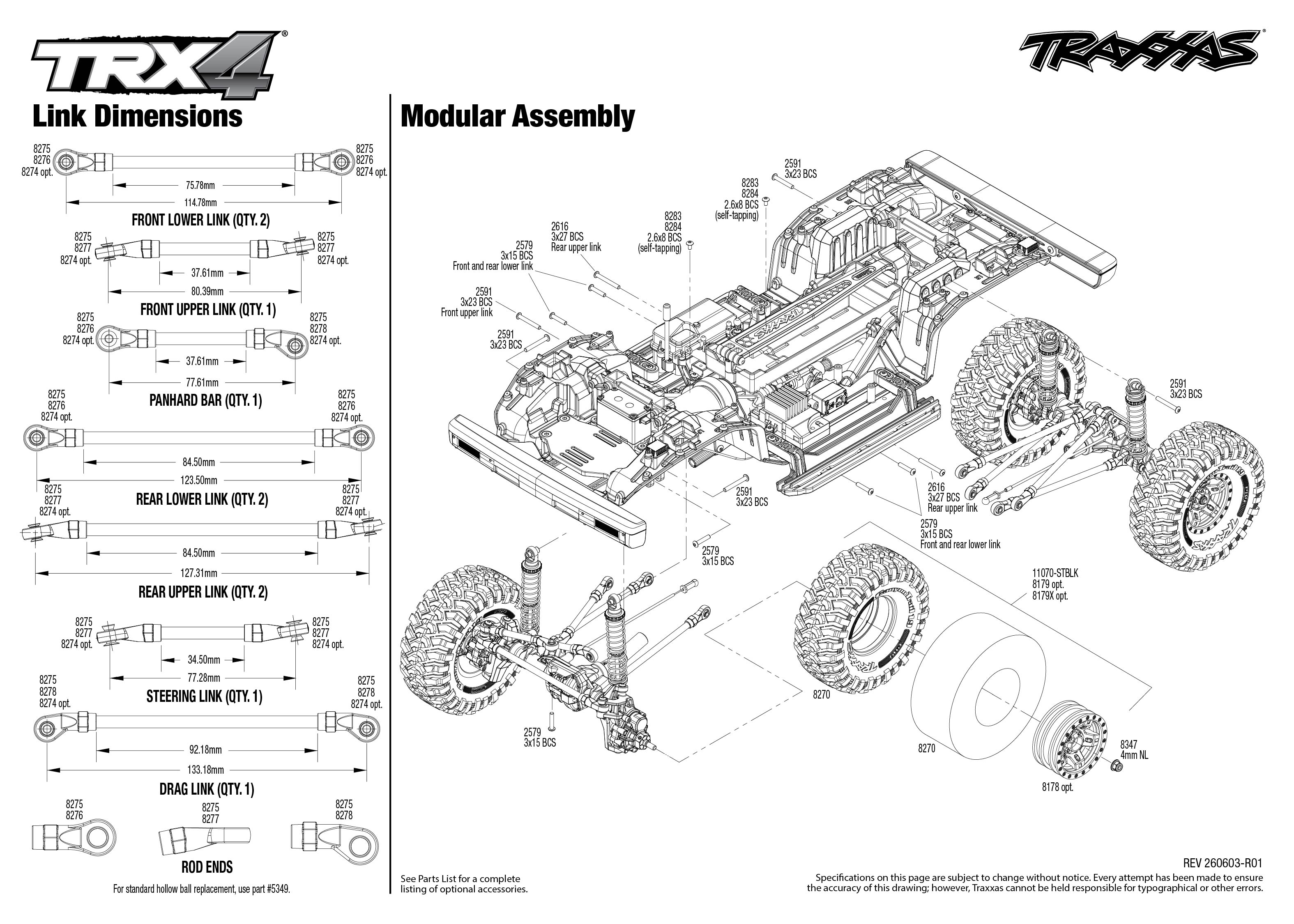 1/10 TRX4 Rock Crawler w/Nissan Pathfinder SE-V6 3S 4×4 RTR Red 4 Modular Assembly