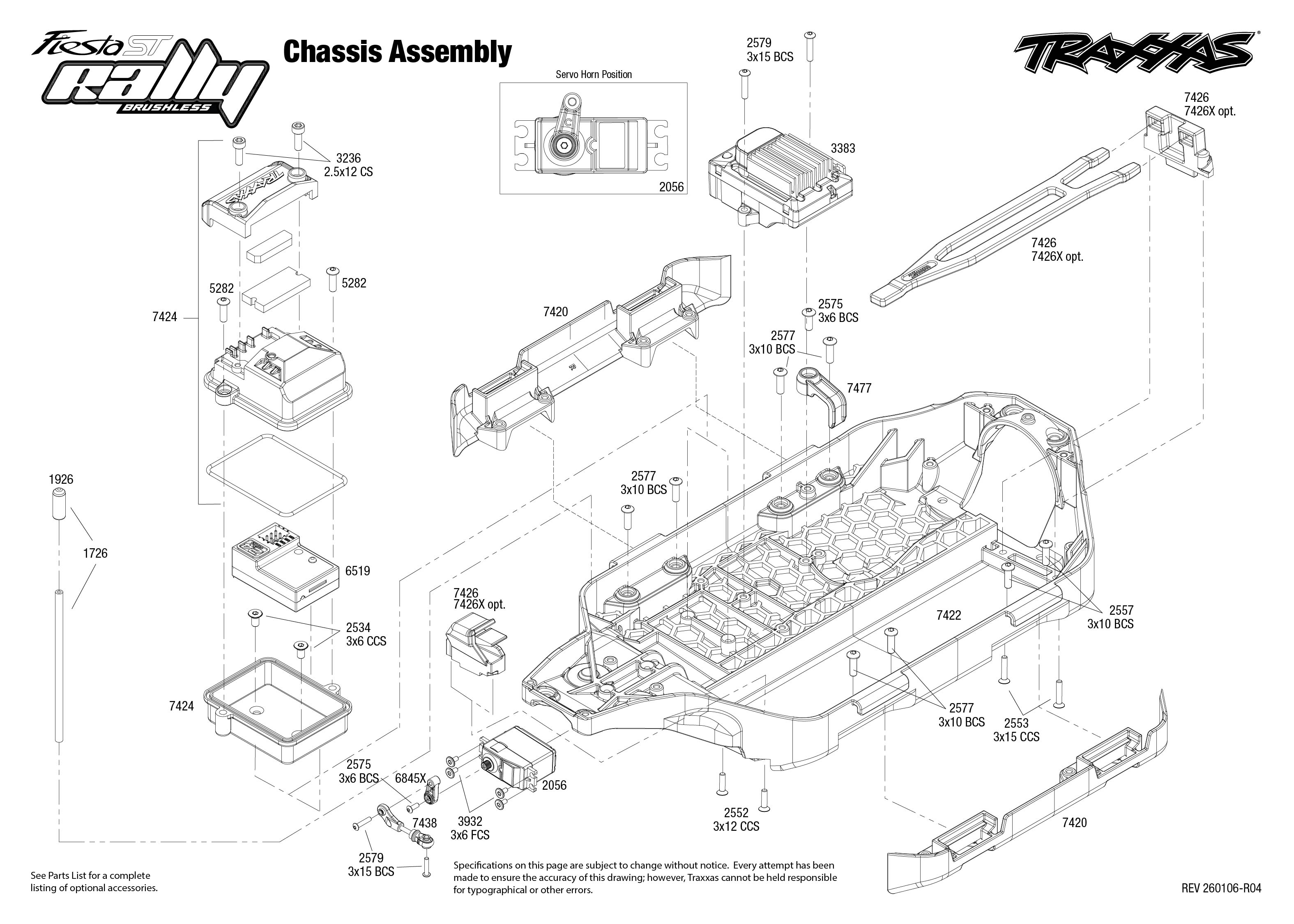 1/10 Ford Fiesta ST Rally Scale Electric Rally With BL-2s Brushless Power Blue 2 Rally Chassis Assembly