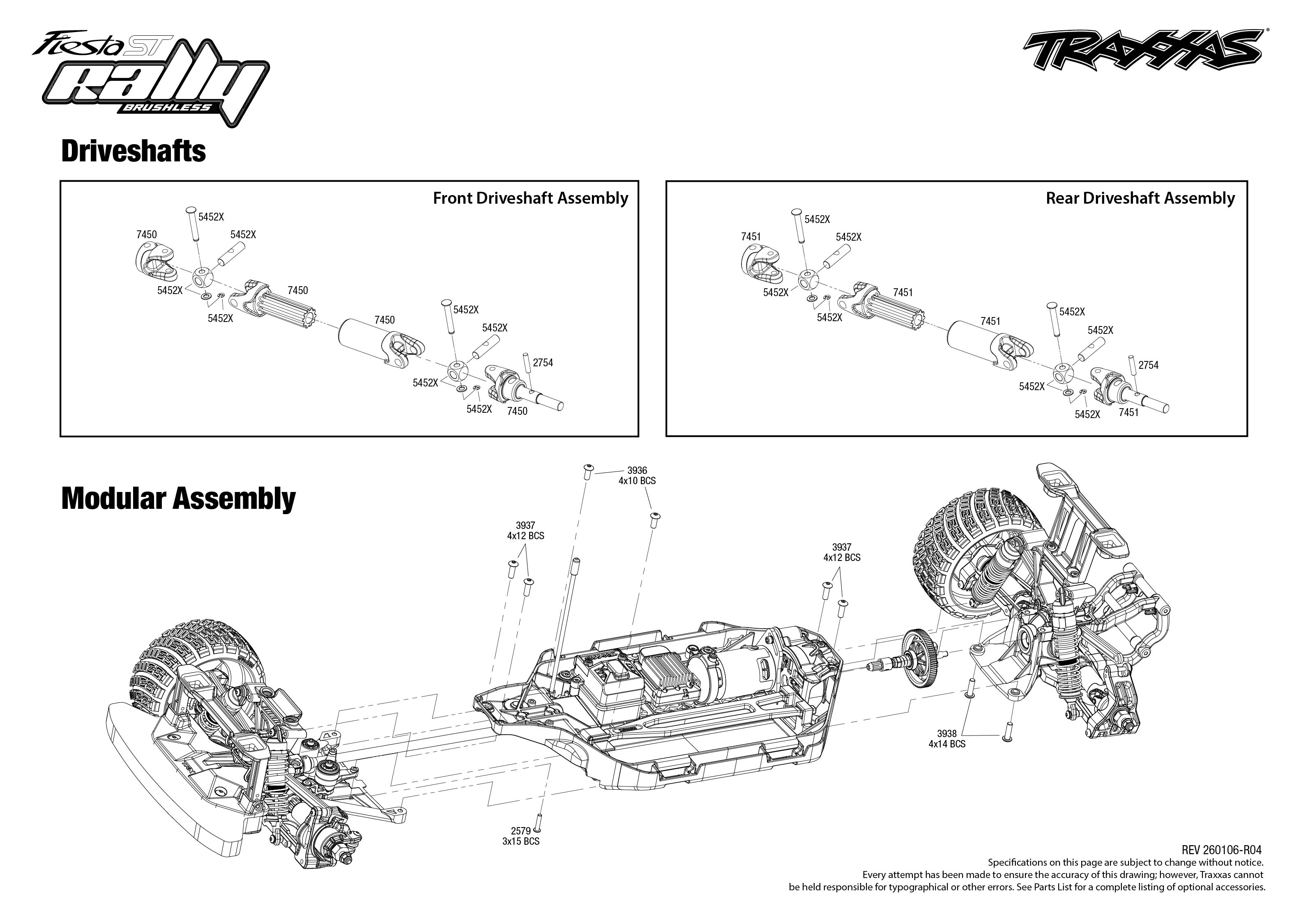 1/10 Ford Fiesta ST Rally Scale Electric Rally With BL-2s Brushless Power Blue 3 Rally Driveshafts Assembly