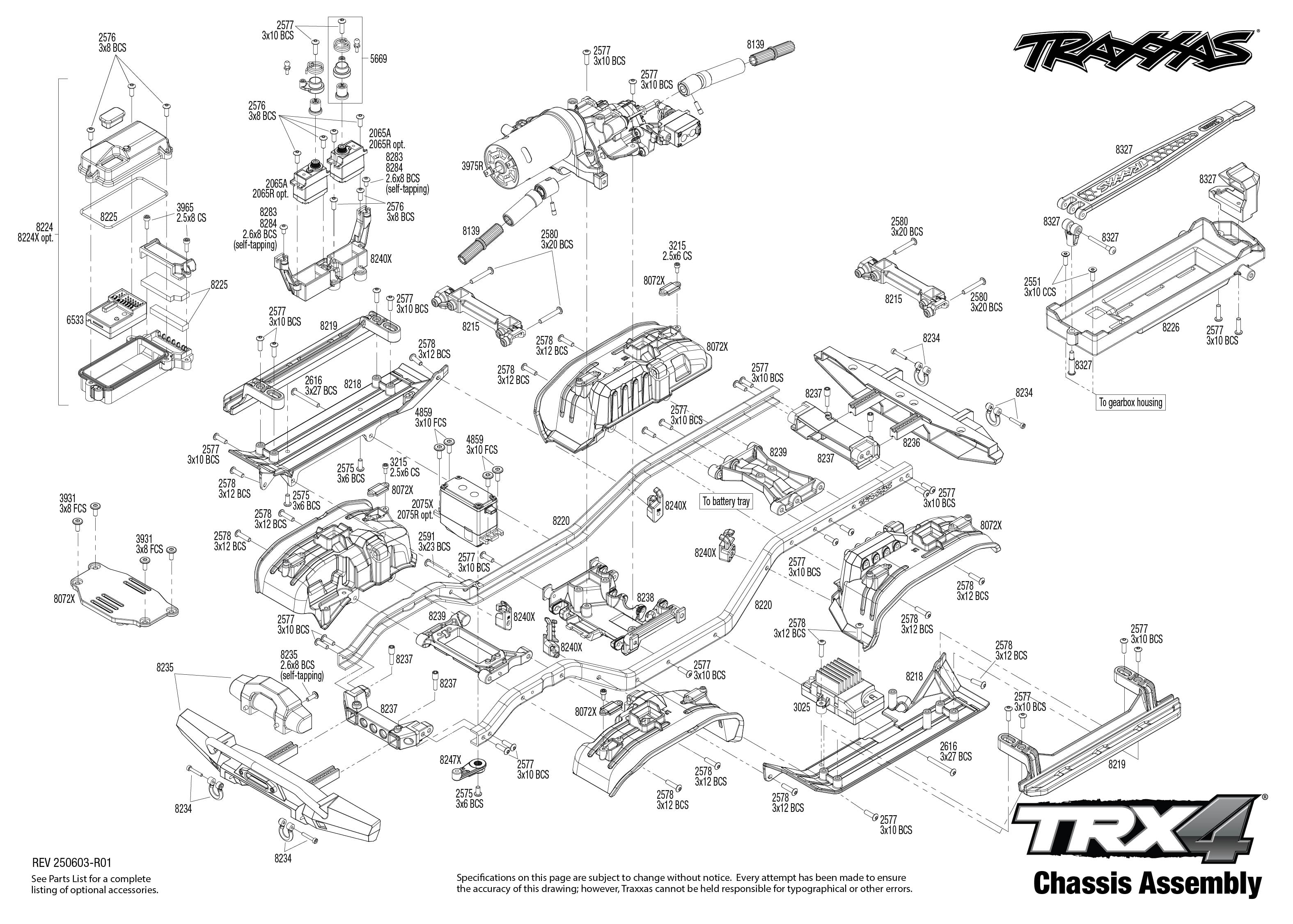 1/10 Traxxas TRX-4® Scale Trail Rock Crawler Assembly Kit 1 Chassis Assembly