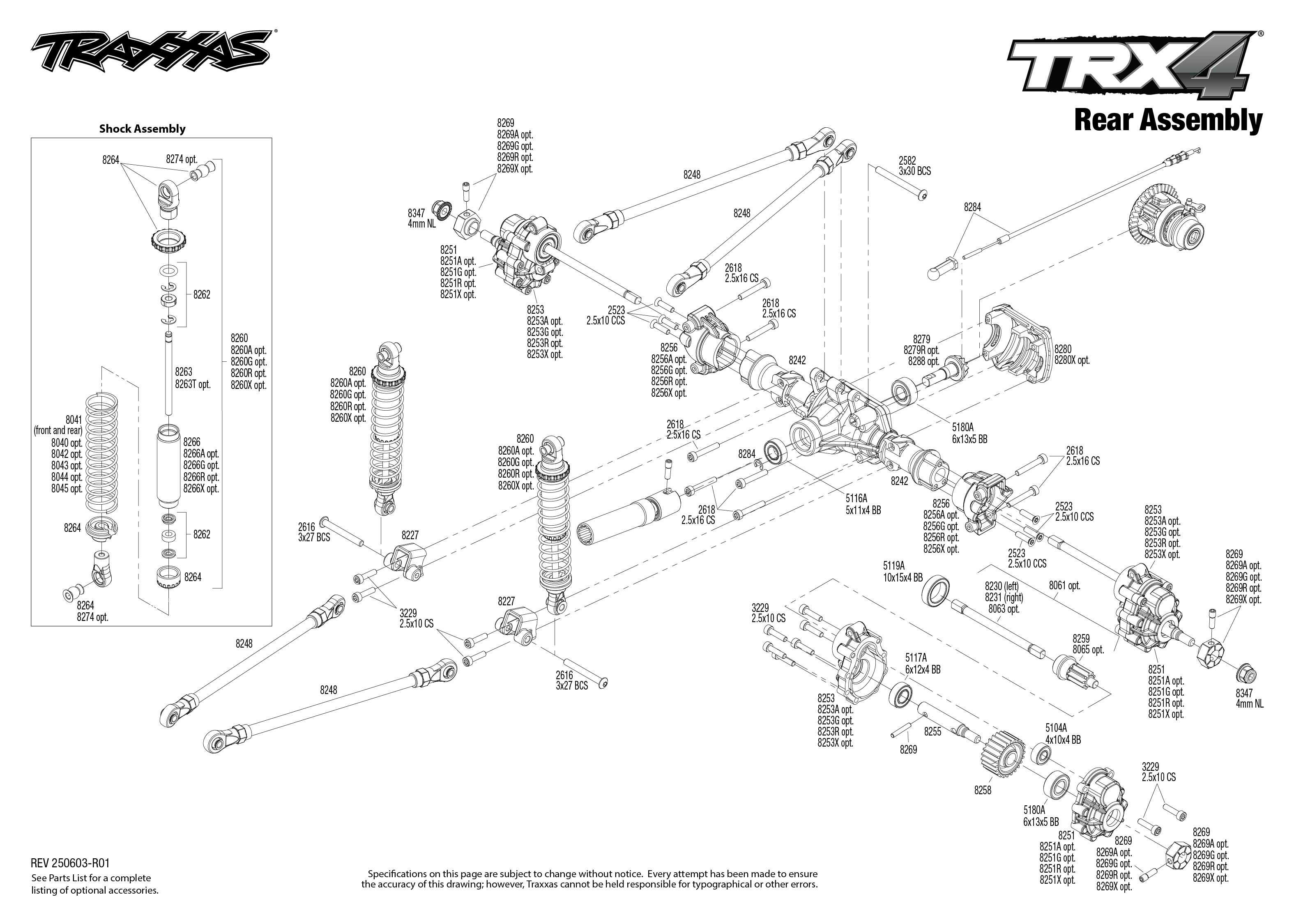 1/10 Traxxas TRX-4® Scale Trail Rock Crawler Assembly Kit 4 Rear Assembly