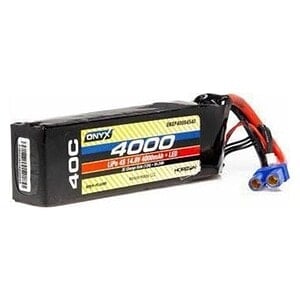 Onyx 4S 14.8V 4000mAh 40C LiPo Battery EC5 LED