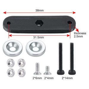 Rubber bumper with mounting hardware for RC cars durability and performance.