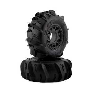 Pro-Line Dumont Paddle SC 2.2/3.0 Pre-Mounted on Raid Black Wheels Front/Rear PRO10185-10