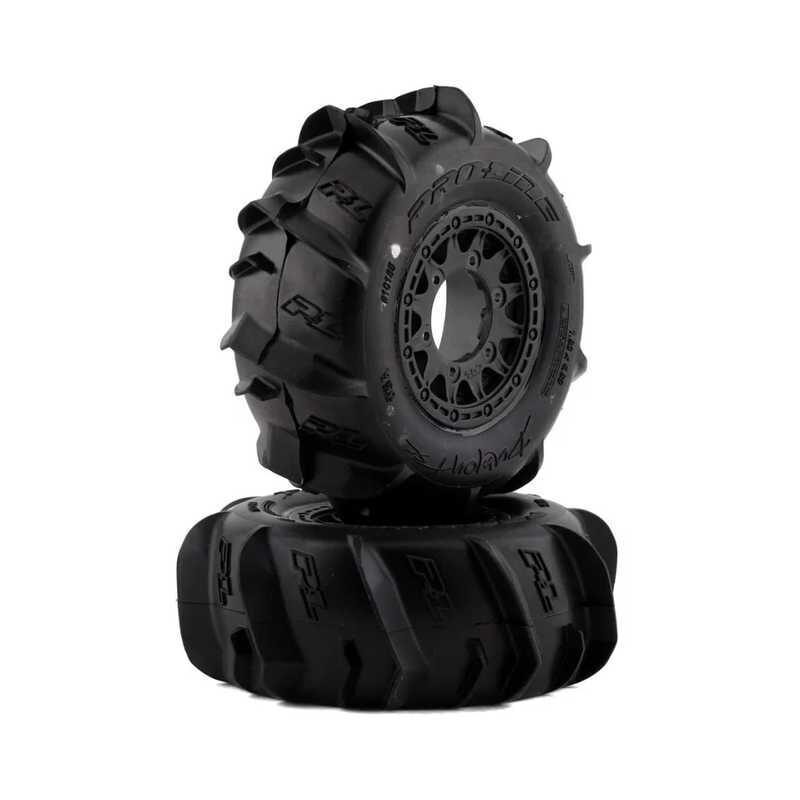 Pro-Line Dumont Paddle SC 2.2/3.0 Pre-Mounted on Raid Black Wheels Front/Rear PRO10185-10