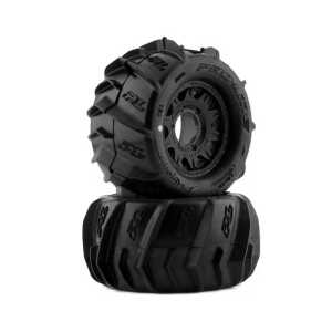 Pro-Line Dumont 2.8 Sand/Snow Pre-Mounted on Raid Black Wheels Front/Rear PRO10193-10
